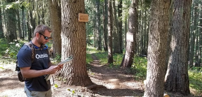 Welcome signage on the Buck Mountain Trail